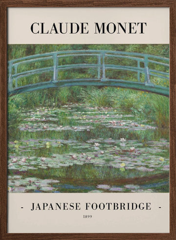 Japanese Footbridge 1899 | Poster - Walnut Frame Interior