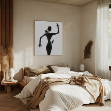 Silhouetted Woman Embrace | Canvas - Room Interior 2