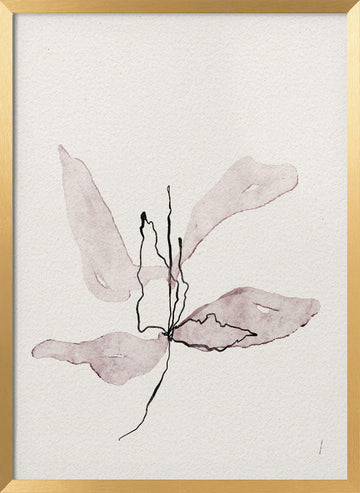 Delicate Botanical Bloom | Poster - Gold Frame Interior