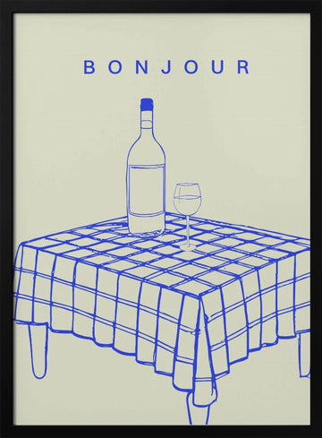 Bonjourno12 | Poster - Black Metal Frame Interior