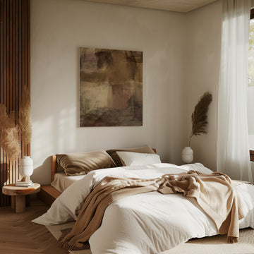 Warm Earthy Strokes | Canvas - Room Interior 2