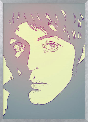 Youthful Gaze Portrait | Poster - Silver Frame Interior