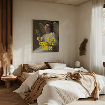 We Pray Beer Us Lord | Canvas - Room Interior 2