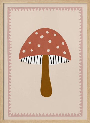 Cute Toadstool | Poster - Wood Frame Interior
