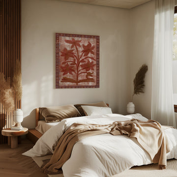 Painterly Red Blooms | Canvas - Room Interior 2