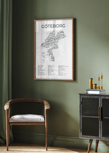 Gothenburg Word Map | Poster - Room Interior 2