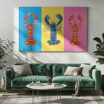 Colorful Pop Lobsters | Poster - Room Interior 1