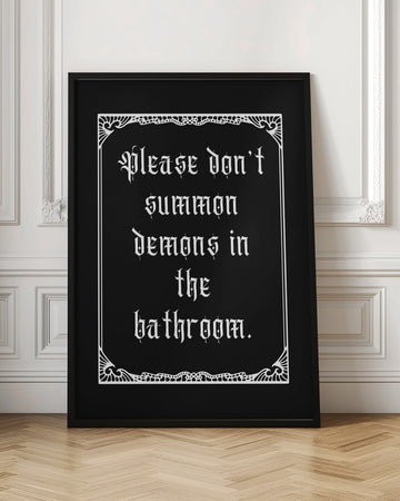 Gothic Bathroom Demons | Poster - Room Interior 1