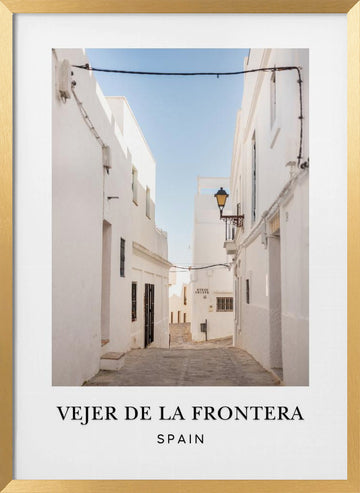 Vejer de La Frontera Spain Travel poster | Poster - Gold Frame Interior
