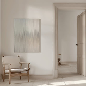 Shimmering Vertical Waves | Canvas - Room Interior 1