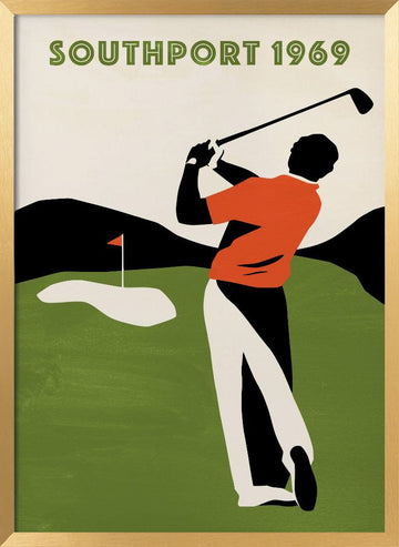 Southport Golf 1969 | Poster - Gold Frame Interior