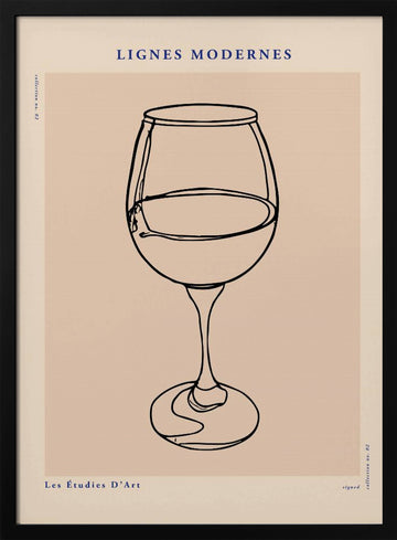 Lignesmodernesno05 | Poster - Black Metal Frame Interior