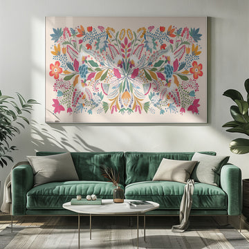 Vibrant Folk Floral | Poster - Room Interior 1