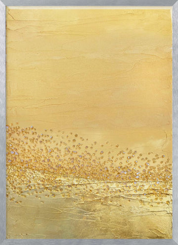 Radiant Gold Texture | Poster - Silver Frame Interior