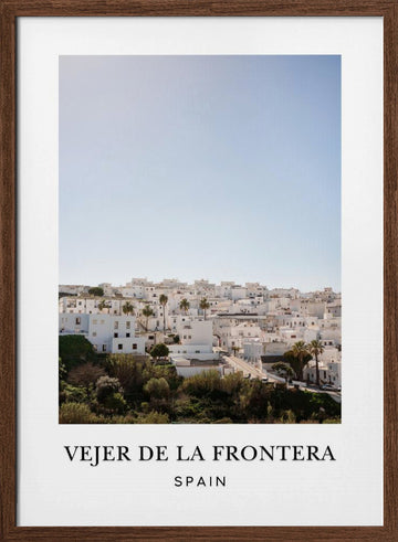 Vejer de la Frontera Spain Travel poster | Poster - Walnut Frame Interior