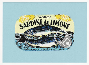 Lemon Sardine Can | Poster - White Frame Interior