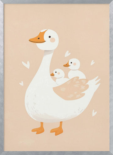 Duckling Joyride | Poster - Silver Frame Interior