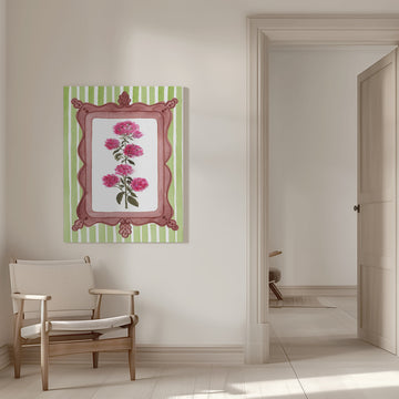 Charming Floral Frame | Canvas - Room Interior 1