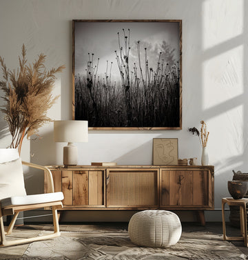 Misty Field Stems | Poster - Room Interior 2