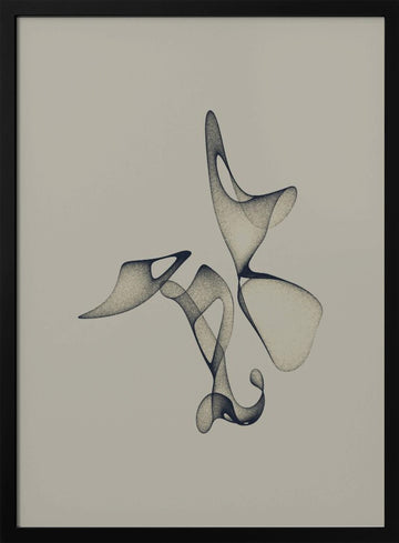 Fluid Abstract Forms | Poster - Black Metal Frame Interior