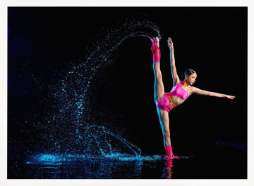 Dynamic Dance Water Splash | Poster - White Frame Interior