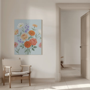 Colorful Garden Blooms | Canvas - Room Interior 1