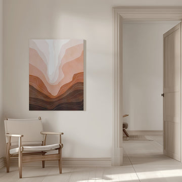 Earthy Mountain Layers | Canvas - Room Interior 1