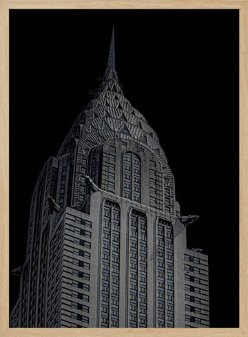 Chrysler Building Spire | Poster - Wood Frame Interior