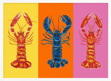 Colorful Pop Lobsters | Poster - White Frame Interior