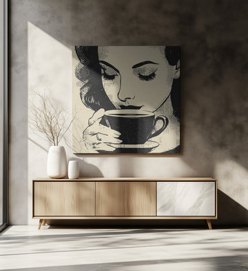 Morning Coffee Moment | Canvas - Room Interior 2