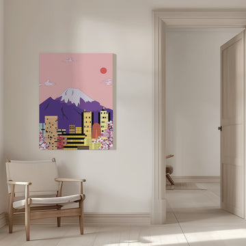 Mount Fuji City Sakura | Canvas - Room Interior 1