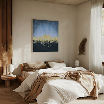 Golden Horizon Abstract | Canvas - Room Interior 2