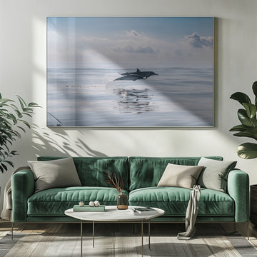 Dolphins Leaping Ocean | Poster - Room Interior 1