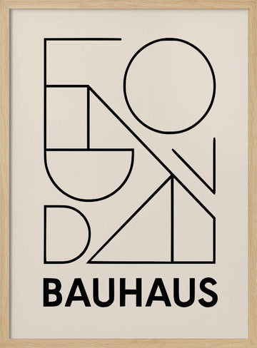 Bauhaus Geometric Design | Poster - Wood Frame Interior