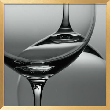 Elegant Glass Reflections | Poster - Gold Frame Interior