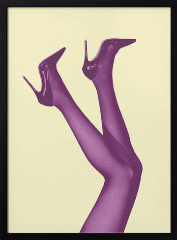 Stylish Purple Legs | Poster - Black Metal Frame Interior