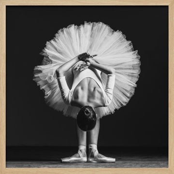 Elegant Ballerina Pose | Poster - Wood Frame Interior