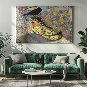 Colorful Sneaker Bird | Poster - Room Interior 1