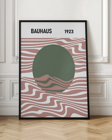 Modern Bauhaus Wave Circle | Poster - Room Interior 1