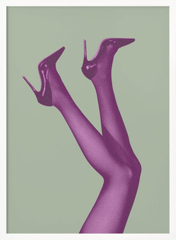 Vibrant Purple Legs | Poster - White Frame Interior
