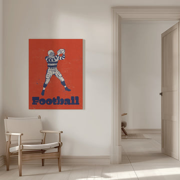 Vintage Football Catch | Canvas - Room Interior 1