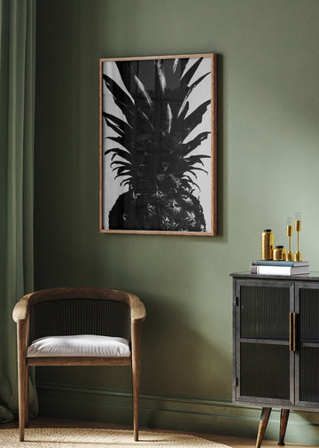 Bold Black Pineapple | Poster - Room Interior 2