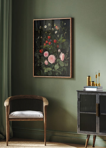 Still Life With Roses and Strawberries | Poster - Room Interior 2