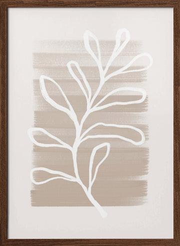 Leafy Whispers | Poster - Walnut Frame Interior