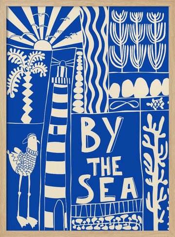 By The Sea Coastal Scene | Poster - Wood Frame Interior