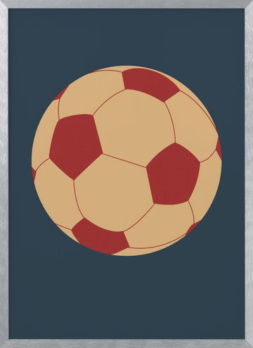 Classic Soccer Ball | Poster - Silver Frame Interior
