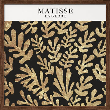 Golden Foliage Dance | Poster - Walnut Frame Interior
