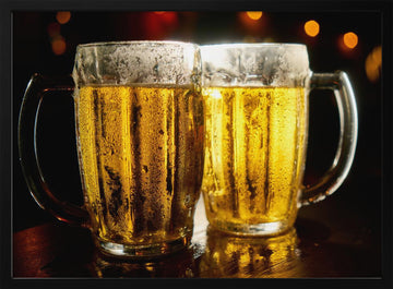 Two Cold Beers | Poster - Black Metal Frame Interior
