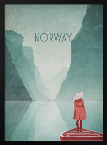 Norway 1 FJORDS | Poster - Black Metal Frame Interior