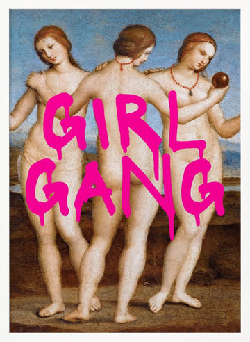 Girl Gang Graffiti | Poster - White Frame Interior